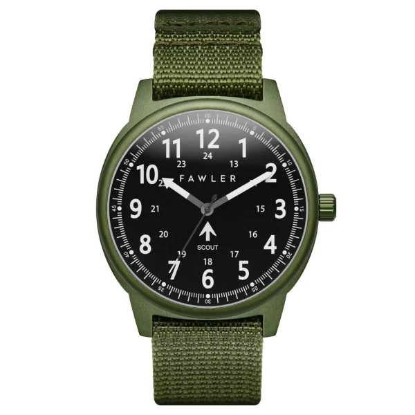 Fawler Scout | Montre Militaire Verte à Bracelet NATO soldes magasin 1