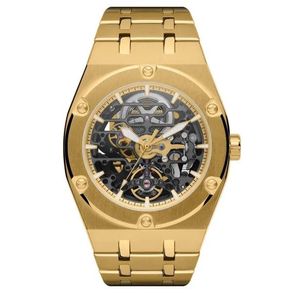 site officiel Arkai Montre Squelette Automatique Dorée Aadi Mamut 1