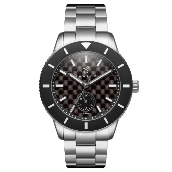 Achat Fawler Makalu | Montre De Plongée En Titane Brossé Avec Cadran En Fibre De Carbone – Série Limitée 1
