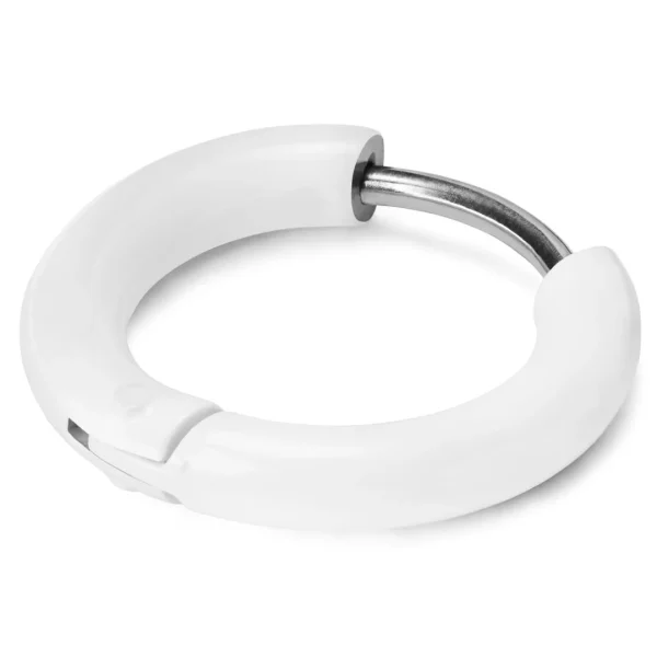 magasin Lucleon Boucle D’oreille Blanche “L’anneau” 1