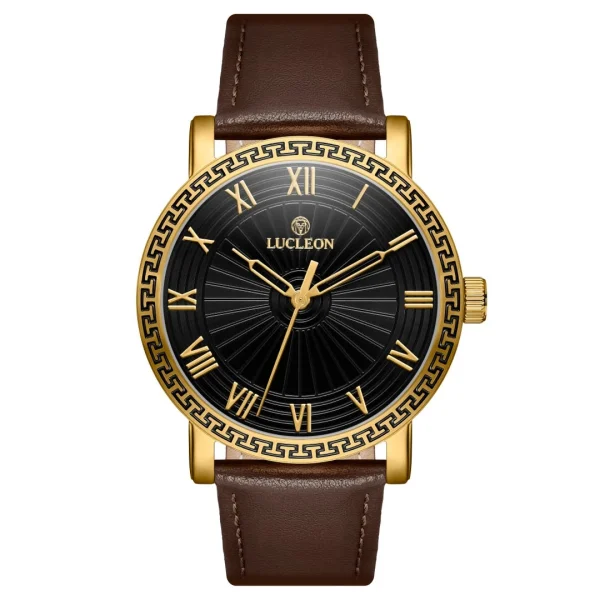 Lucleon Hydra | Montre Brune De Style Vintage En Acier Inoxydable authentiques 1