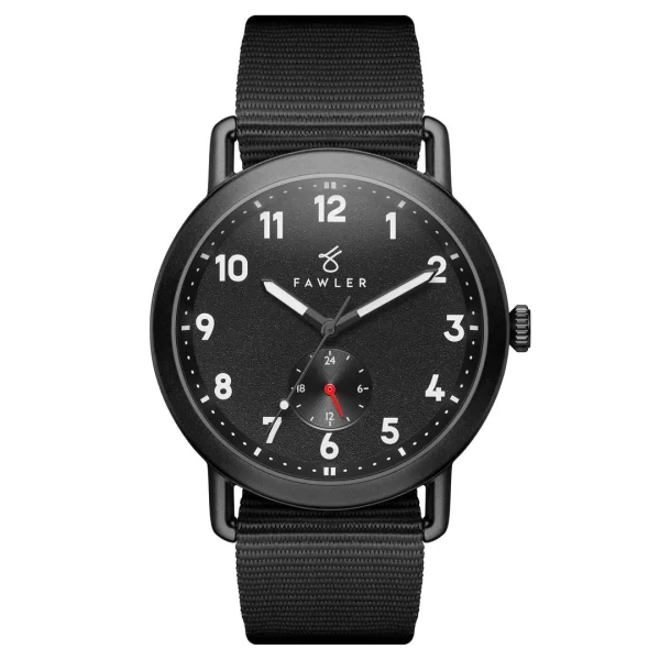 Fawler Kronos | Montre D’extérieur Noire Avec Bracelet En Nylon Noir fashioniable 1