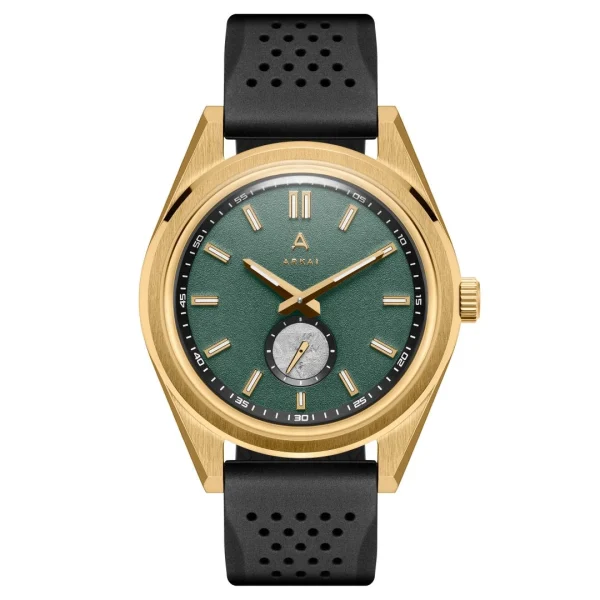REMISE allant jusqu. Arkai Mond | Montre Meteorite En Acier Inoxydable Couleur Vert Et Or 1