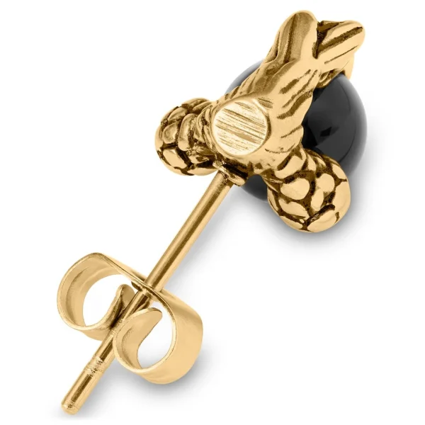 Lucleon Boucle D’oreille La Serre En Acier Doré vente luxe pas cher 4