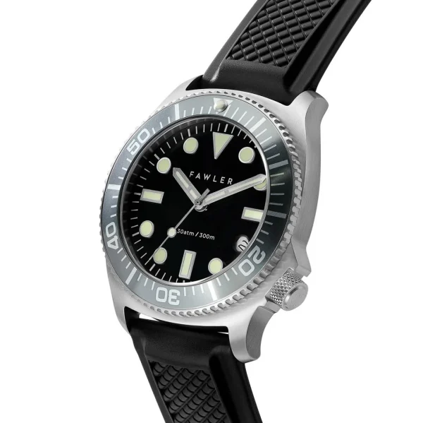 soldes en ligne Fawler Alon | Montre De Plongée Grise En Acier Inoxydable 4