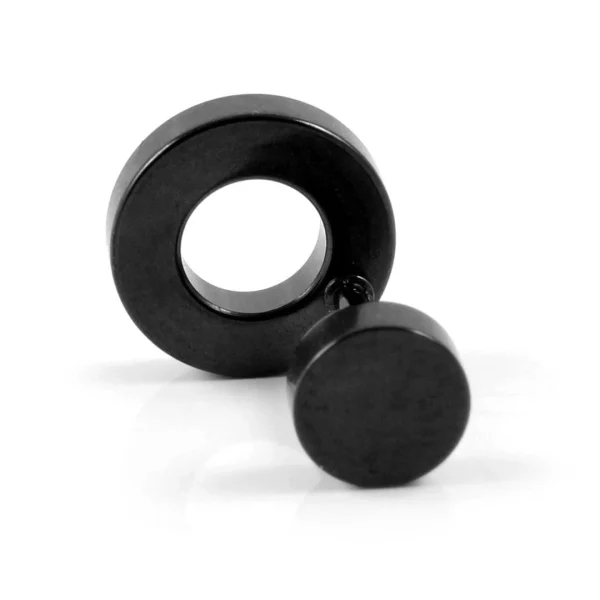 Lucleon Boucle D’oreille Stud Cercle Noir 10mm économies garanties 3