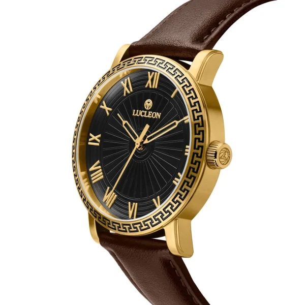 Lucleon Hydra | Montre Brune De Style Vintage En Acier Inoxydable authentiques 3