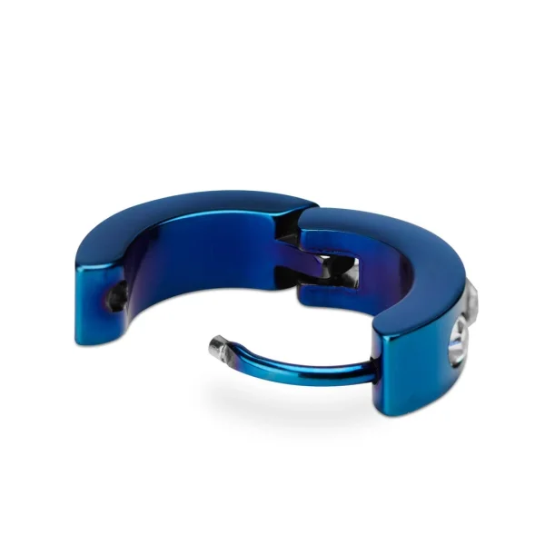 à prix d'occasion Fort Tempus Boucle D’oreille En Métal Bleu à Cristaux 3