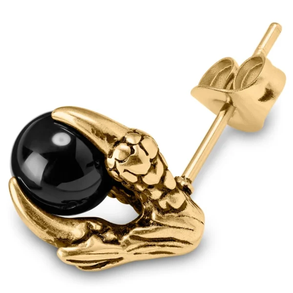 Lucleon Boucle D’oreille La Serre En Acier Doré vente luxe pas cher 3