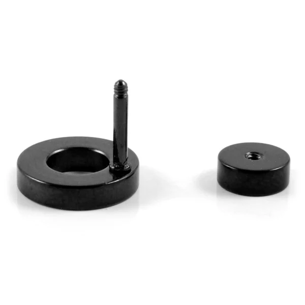 Lucleon Boucle D’oreille Stud Cercle Noir 10mm économies garanties 4