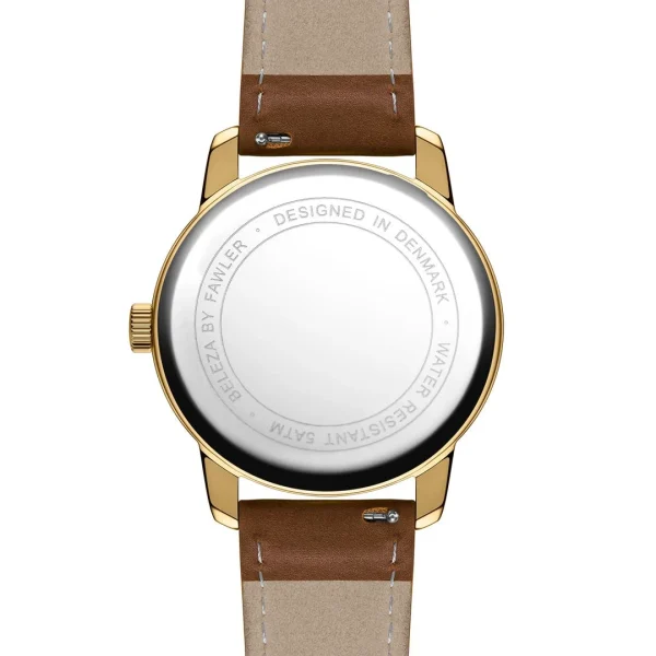 se précipiter pour acheter Fawler Beleza | Montre En Acier Inoxydable Doré Et Marbre Vert 4