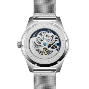 à prix réduits Arkai Caron | Montre Squelette Automatique En Acier Inoxydable Noir Et Bleu 13