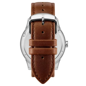 luxe soldes Fawler Imperator | Montre à Phases De Lune En Acier Inoxydable Marron 16
