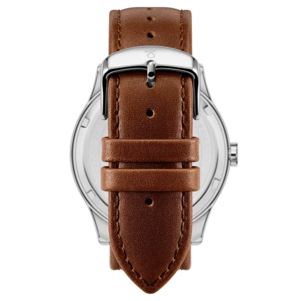 luxe soldes Fawler Imperator | Montre à Phases De Lune En Acier Inoxydable Marron 6