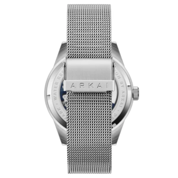 à prix réduits Arkai Caron | Montre Squelette Automatique En Acier Inoxydable Noir Et Bleu 6