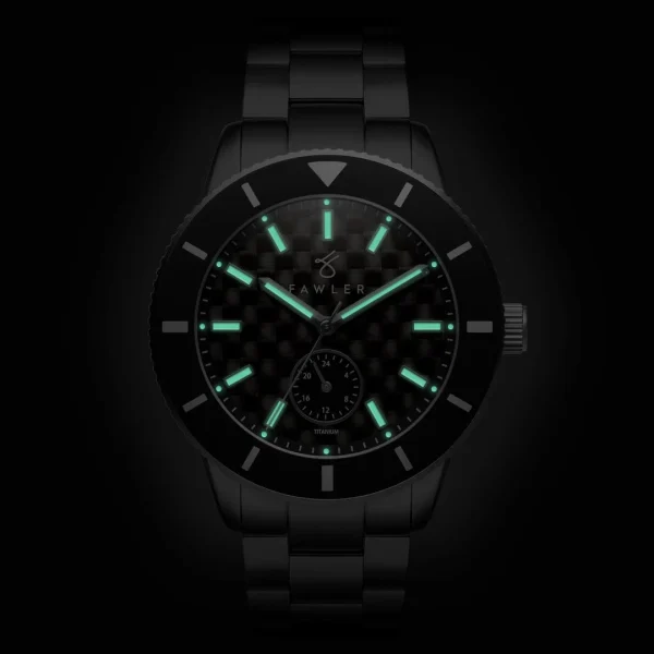 Achat Fawler Makalu | Montre De Plongée En Titane Brossé Avec Cadran En Fibre De Carbone – Série Limitée 7