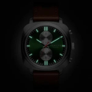Fawler Callao | Montre Coussin Verte fashioniable 10