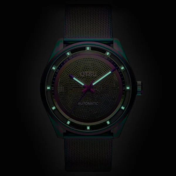 Otsu Calin | Montre Squelette Automatique Transparente Arc-en-ciel à prix très bas 3