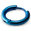 Lucleon Boucle D’oreille Créole En Acier Bleu Retour gratuit en magasin. 20