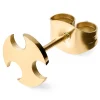 en promotion Lucleon Boucle D’oreille En Acier Doré Avec Croix Gothique Circulaire 11