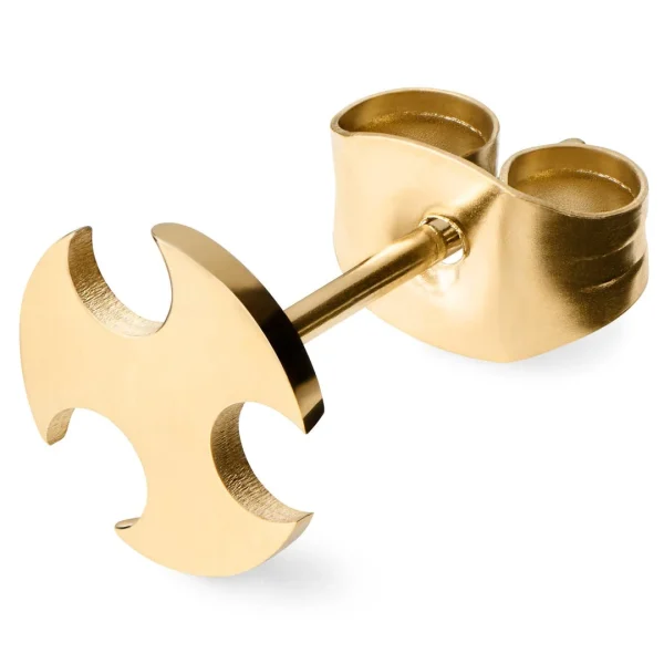 en promotion Lucleon Boucle D’oreille En Acier Doré Avec Croix Gothique Circulaire 1