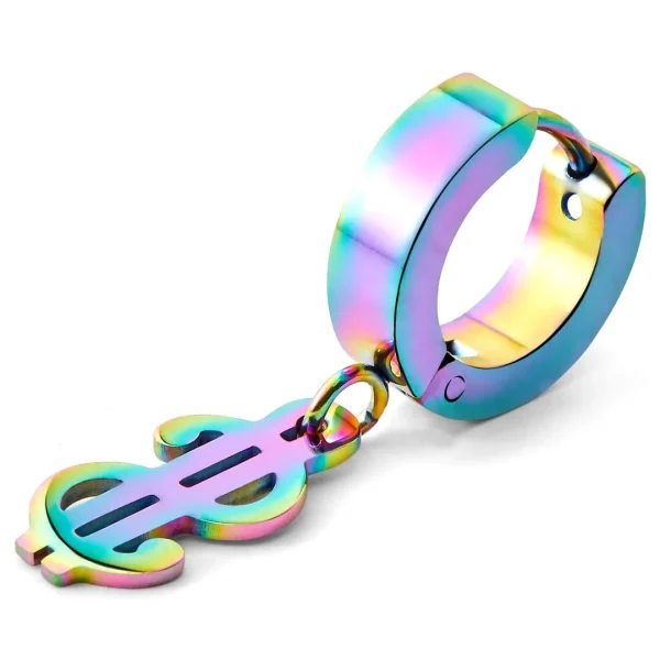 bas prix Otsu Boucle D’oreille Floyd Couleur Arc-en-ciel à Pendentif Dollar 1