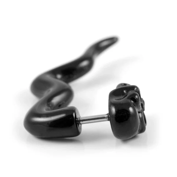 design à la mode Fort Tempus Boucle D’oreille Incurvée Motif Tête De Mort 3