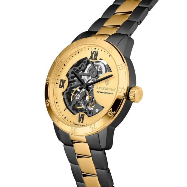 Seizmont Dante II | Montre Squelette Couleur Noir Et Or vente à bas prix 5