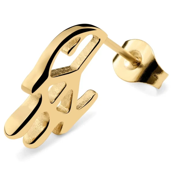 Otsu Fahrenheit | Clou D’oreille Symbole De La Paix Doré de garantie authentique 5