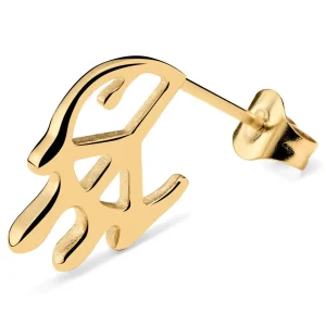 Otsu Fahrenheit | Clou D’oreille Symbole De La Paix Doré de garantie authentique 16