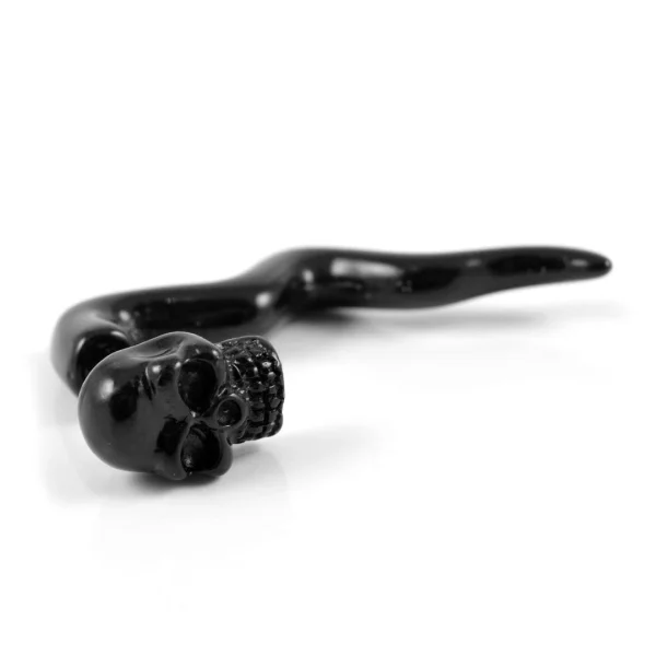 design à la mode Fort Tempus Boucle D’oreille Incurvée Motif Tête De Mort 1