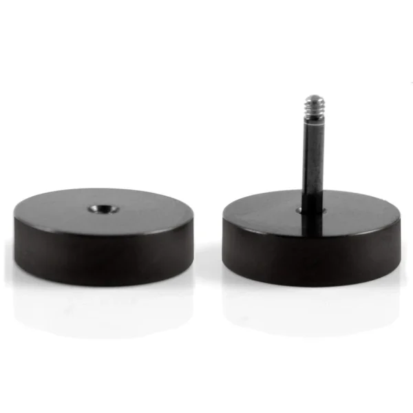 Lucleon Boucle D’oreille Noire (10 Mm) haute qualité 3
