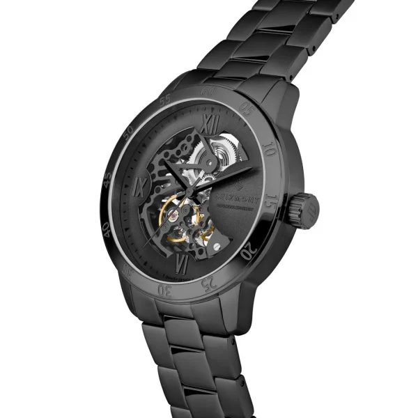 qualité supérieure Seizmont Dante II | Montre Squelette Noire 5