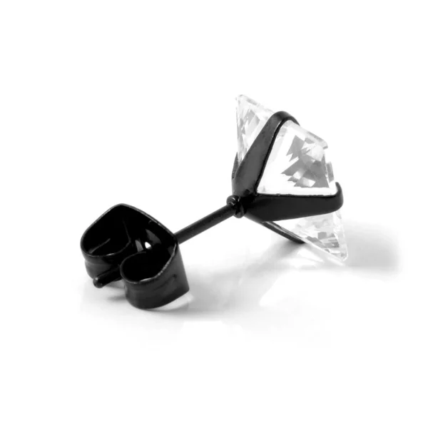 Lucleon Boucle D’oreille Noir Mat Et Zircone Vente 3