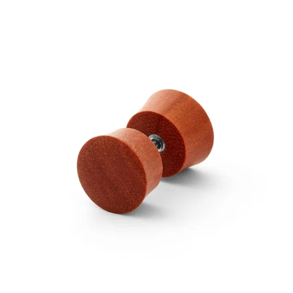 beauté Fort Tempus Clou D’oreille En Bois Marron 8 Mm 4