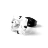 boutique pas cher Lucleon Boucle D’oreille Noire Mate Et Zircone 6mm 14