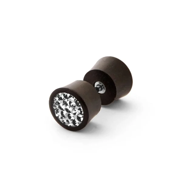 Fort Tempus Clou D’oreille En Bois Foncé 1 Cm meilleur cadeau 1