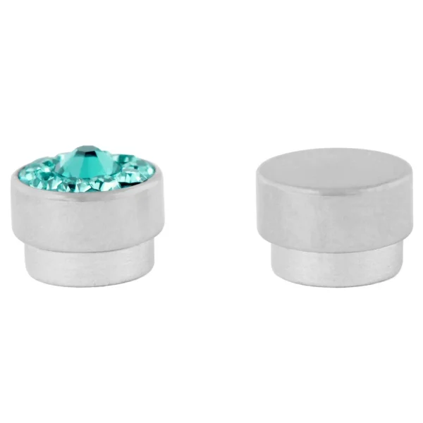 Acheter Maintenant Fort Tempus Boucle D’oreille Magnétique à Cristaux Bleus – 6 Mm 3