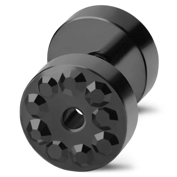 guranteed de qualité Lucleon Boucle D’oreille Ronde Noire à Zircones Noires – 6 MM 1