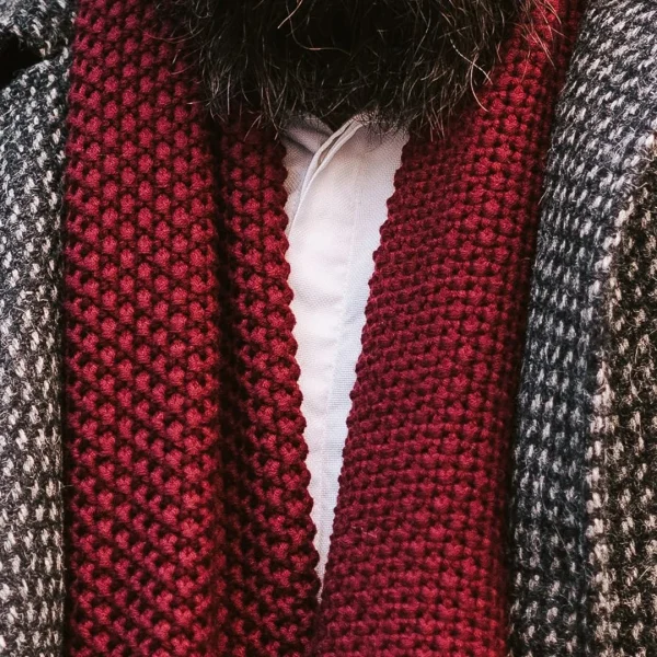 Fawler Écharpe Rouge Bordeaux Fabien Urban beauté 7