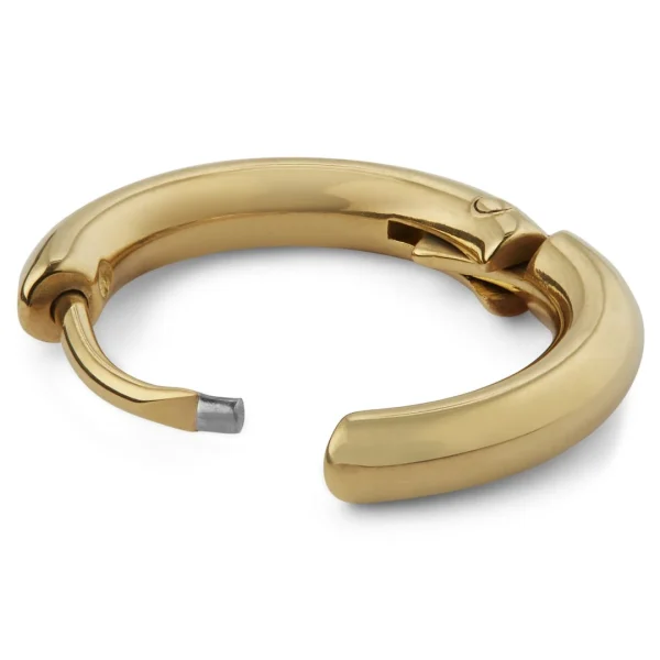 Lucleon Boucle D’oreille En Acier Doré “Le Cercle” excellente qualité 3