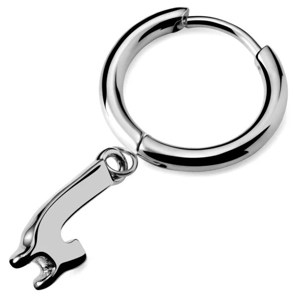 Authentic Original licence Otsu Fahrenheit | Boucle D’oreille Avec L’initiale J En Acier Argenté 1