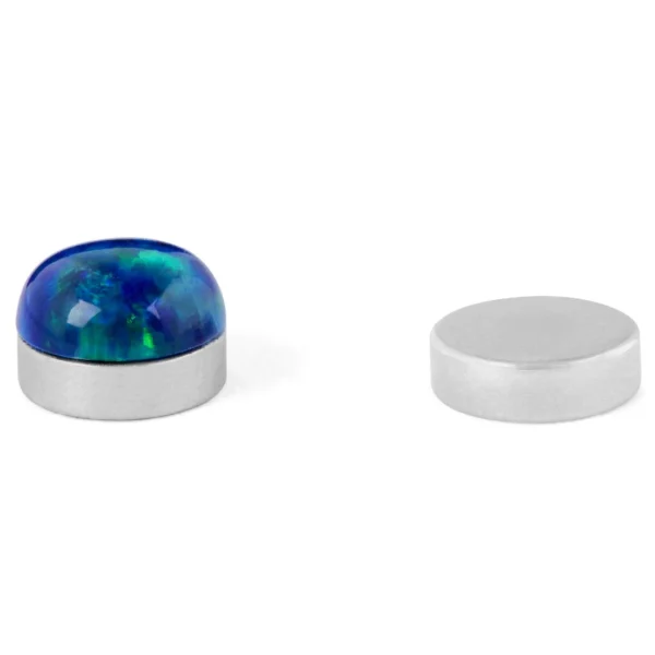 magasin solde Fort Tempus Boucle D’oreille Magnétique Terre Bleue 5 Mm 3