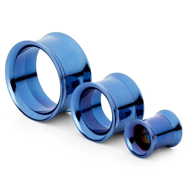 Fort Tempus Tunnel écarteur En Acier Bleu à Rebords Minces Nouvelle Collection 1
