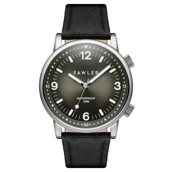 soldes luxe Fawler Acero | Montre De Plongée En Acier Inoxydable Argenté Et Gris 1