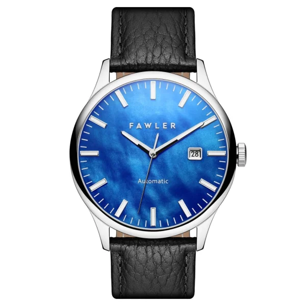 Couleurs variées Fawler Timon | Montre Automatique à Cadran En Nacre Bleue 1
