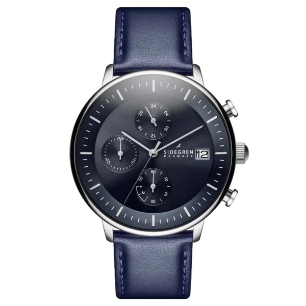site pas cher Sidegren Solis | Montre Chronographe Bleue à énergie Solaire 1