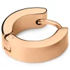 Lucleon Boucle D’oreille Créole Plate De Couleur Or Rose prix pas cher 13