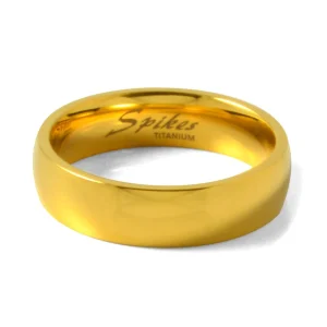 achat Fort Tempus Anneau En Titane Doré 6 Mm 10