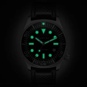 Pas Cher soldes France Fawler Alon | Montre De Plongée Noire En Acier Inoxydable 10